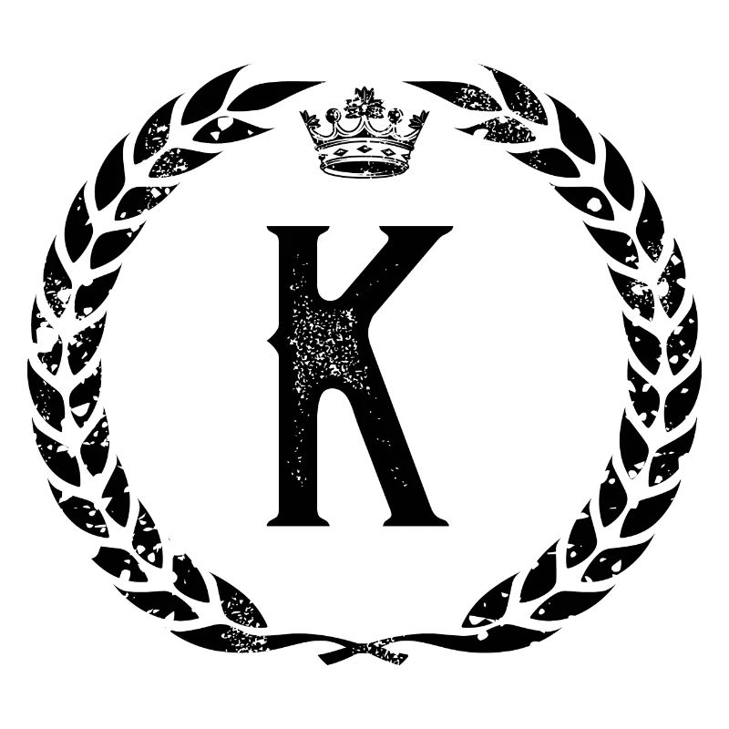 K Buchstabe Kranz