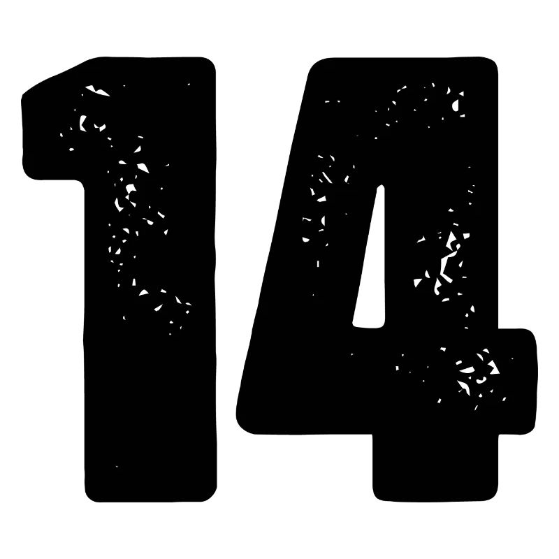 14 Zahl Trikot