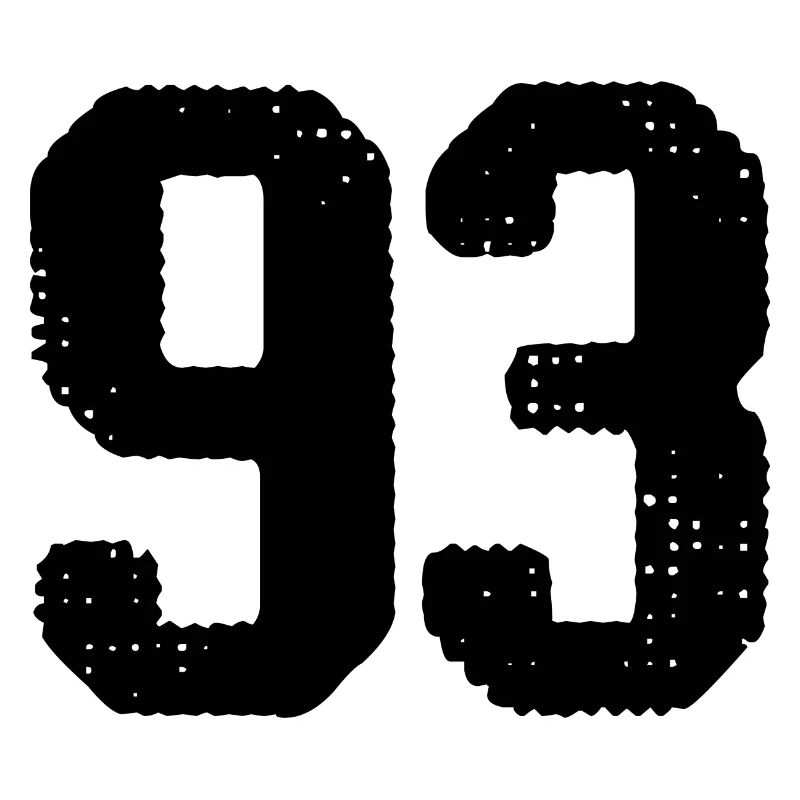93 Zahl Trikot