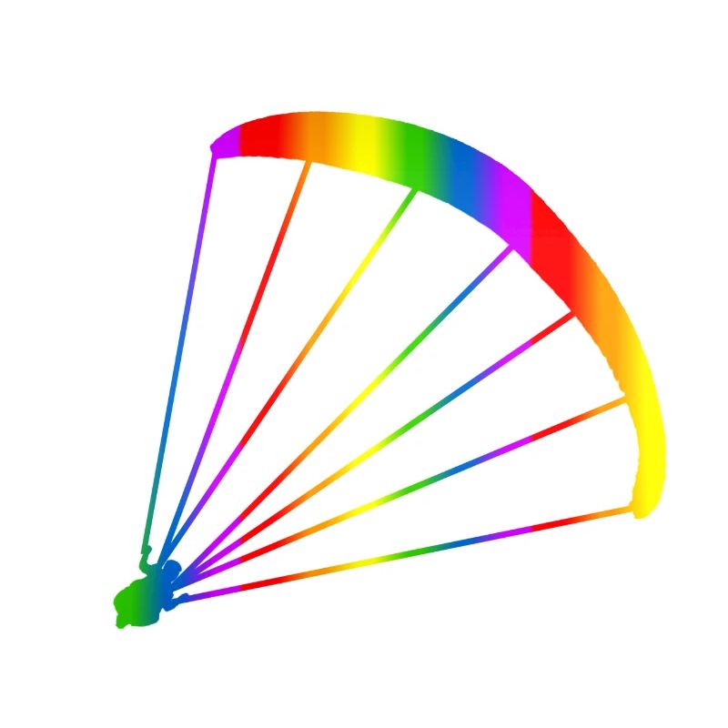 Bunter Gleitschirm Regenbogen