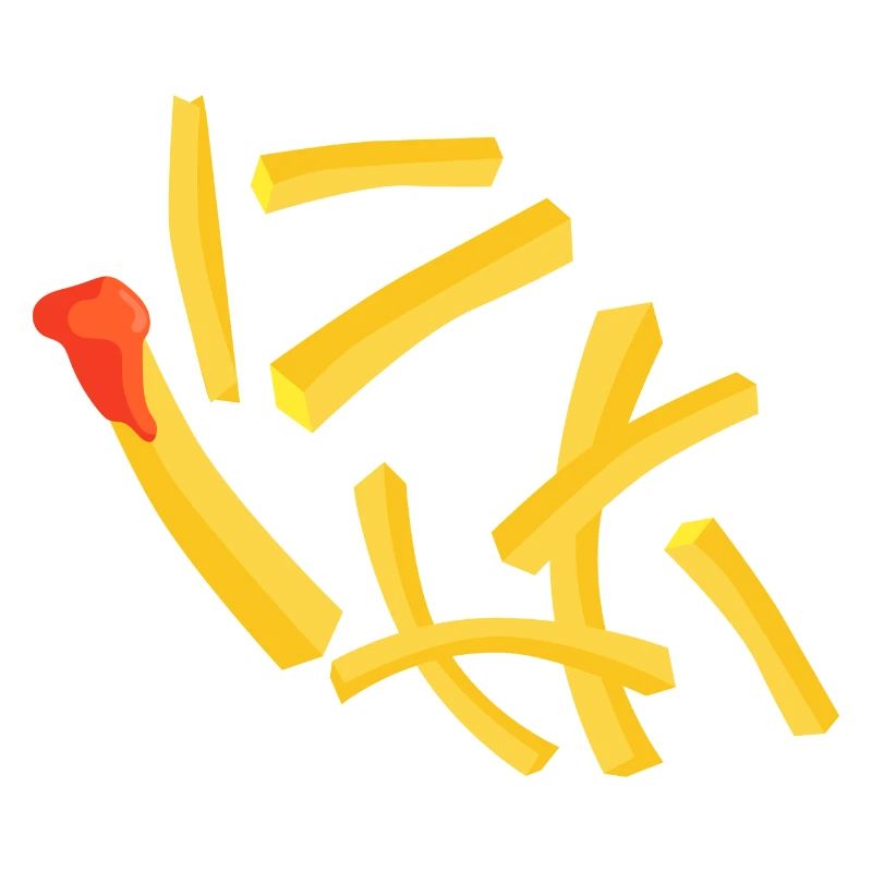 Pommes mit Ketchup