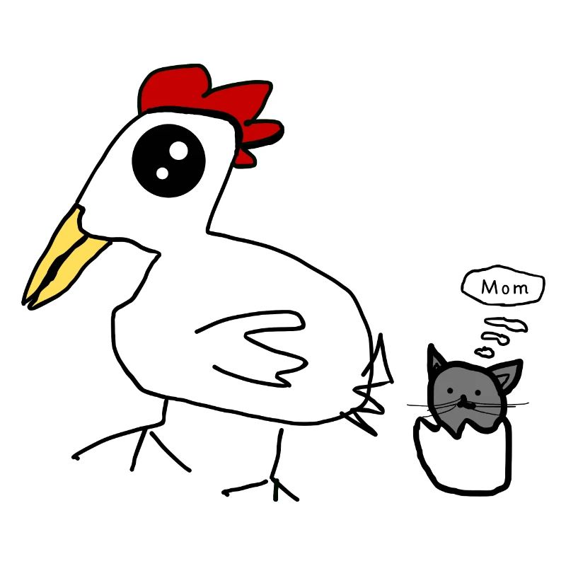 Katze Huhn