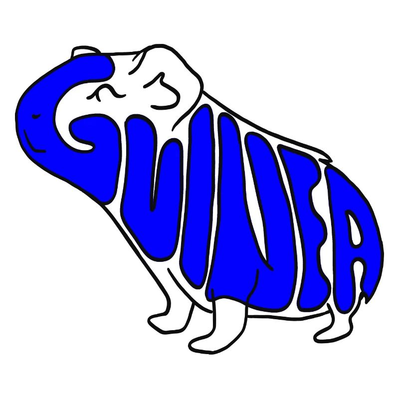 Meerschweinchen blau
