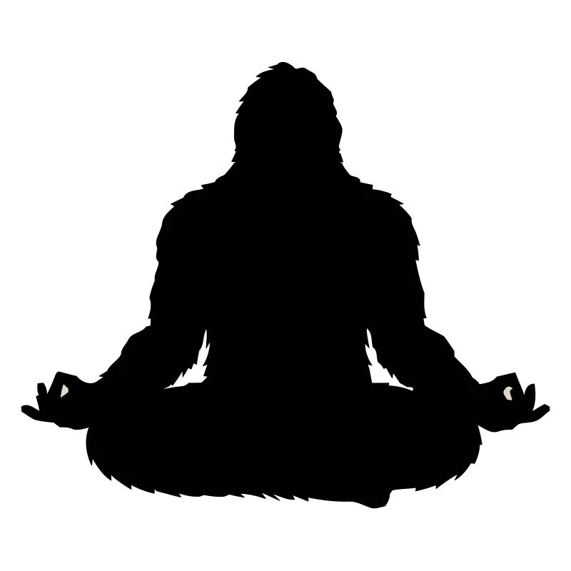 Bigfoot Meditation Silhouette