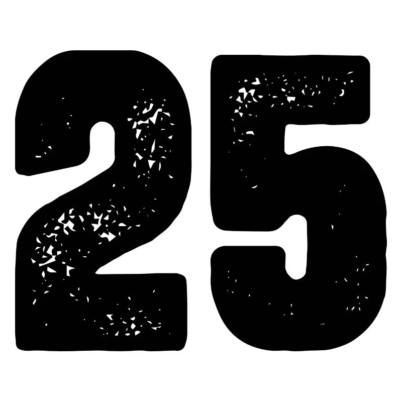 25 Zahl Trikot