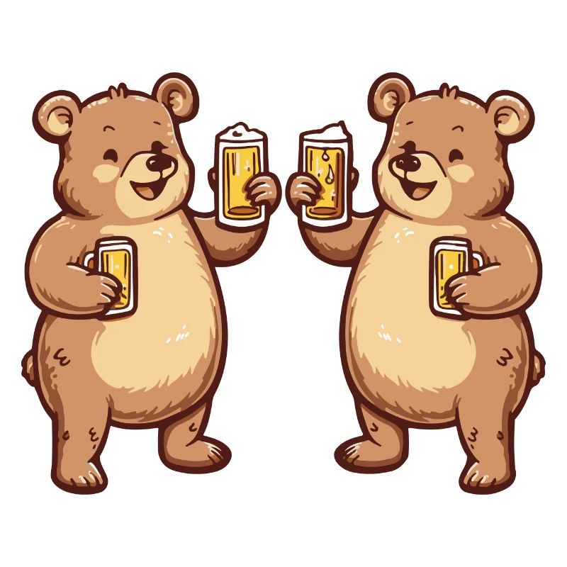 Bear Comic Beer Funny Booze