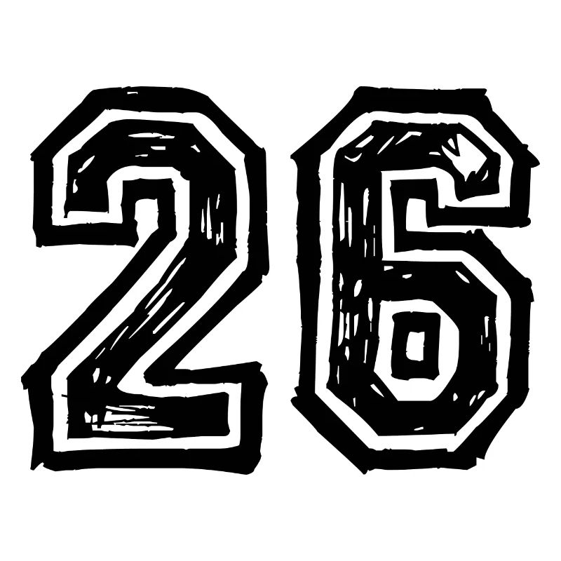 26 Zahl Trikot