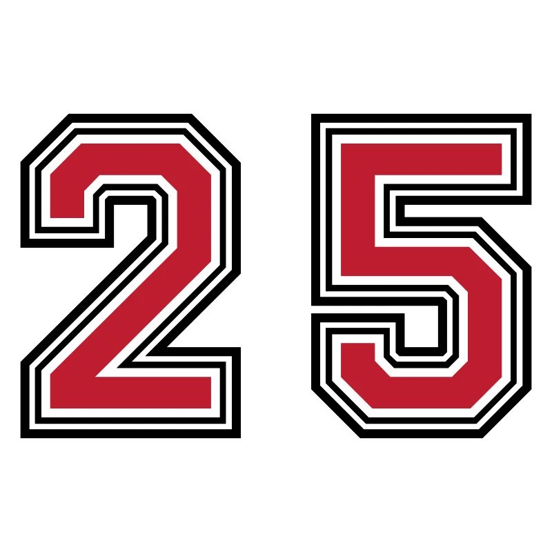 25 Zahl symbol