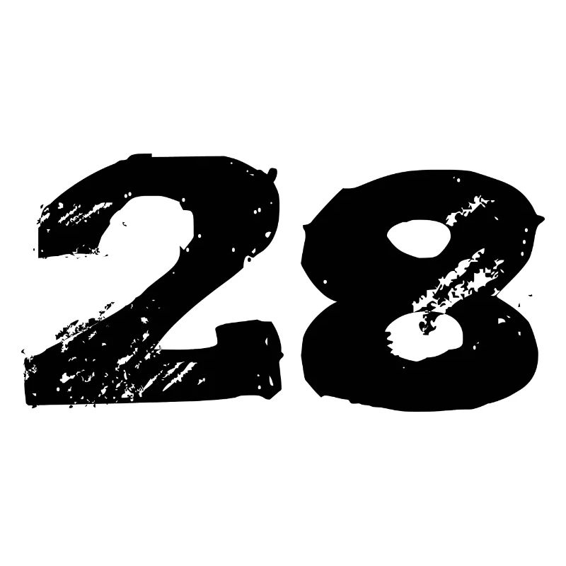 28 Zahl Trikot