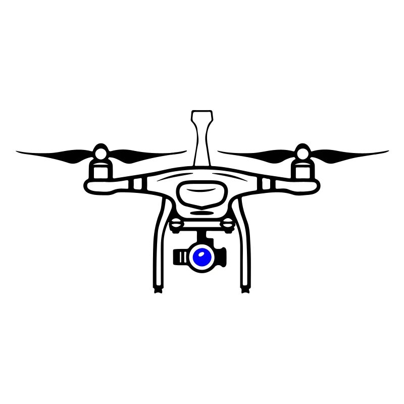 Drone Symbol Silhouette