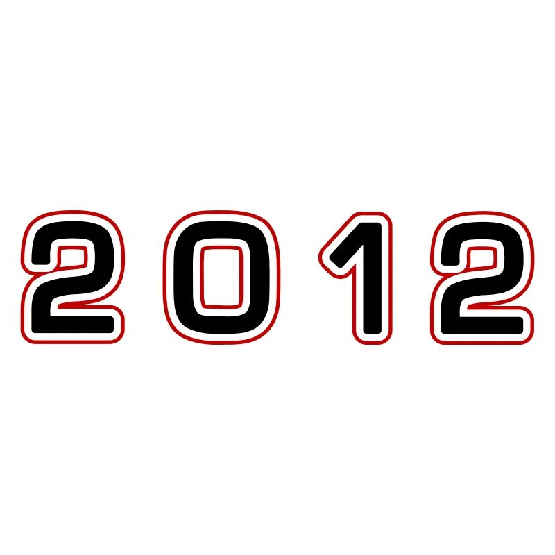 2012 Jahr Zahl