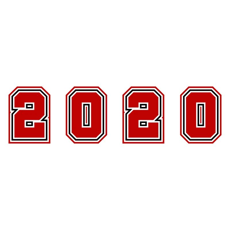 2020 Jahr Zahl