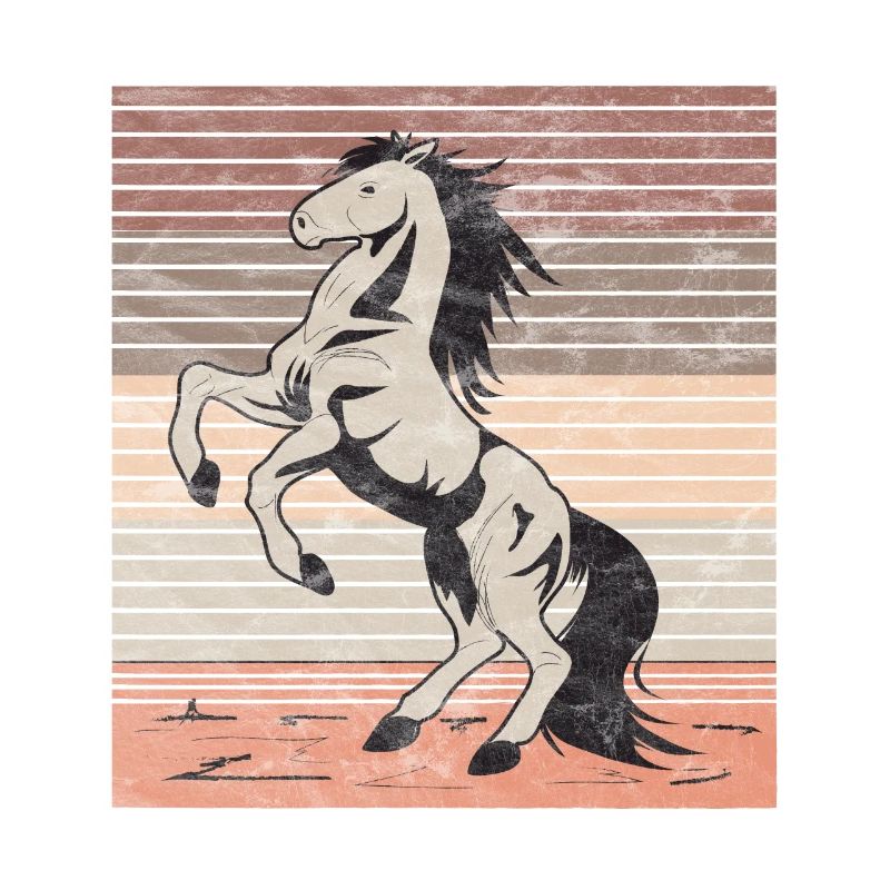 Retro Wildpferd Ungezähmt