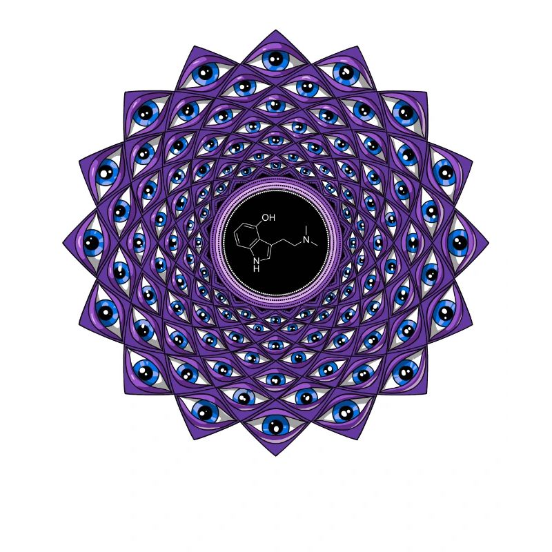 Psychedelischer DMT-Molekül-Trip