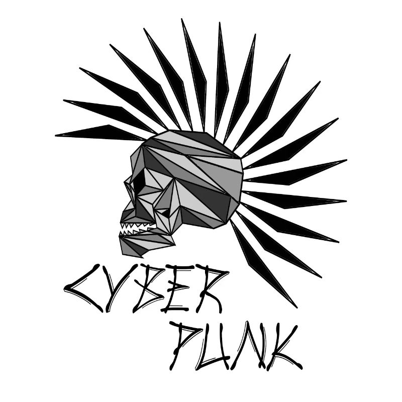 cyber punk scull