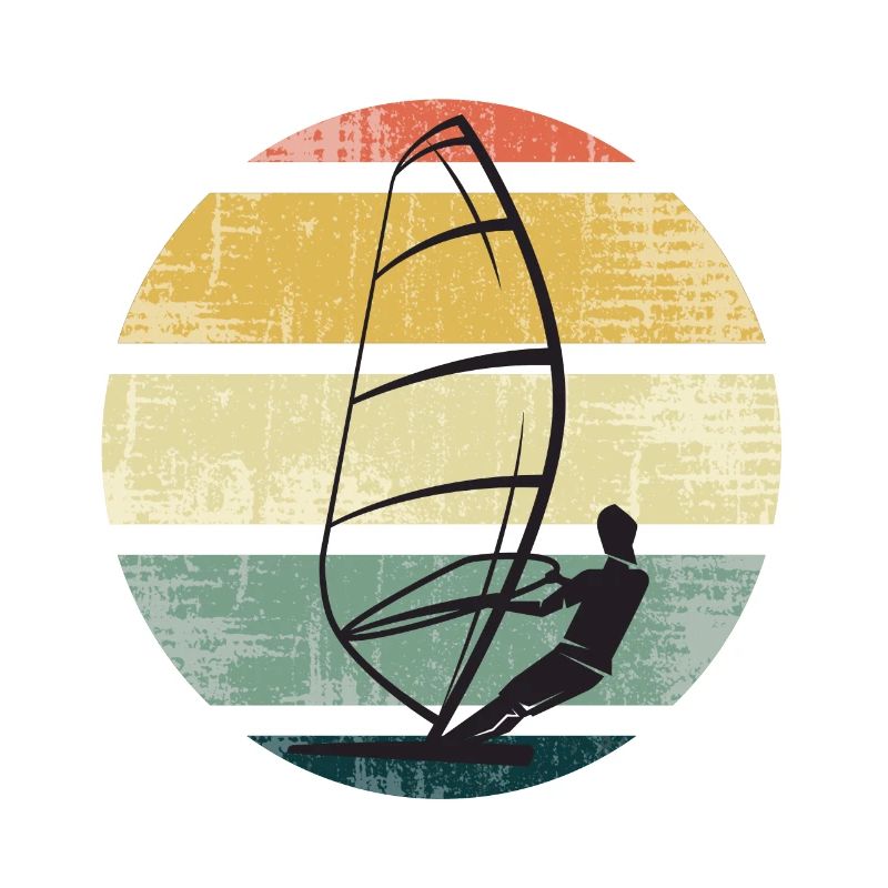 Windsurfen Retro Design
