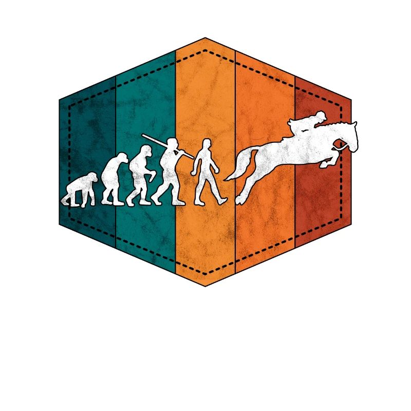 Reiterin Evolution Pferde retro