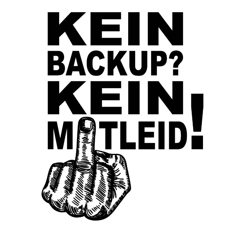 Programmierer Admin - Kein Backup Kein Mitleid
