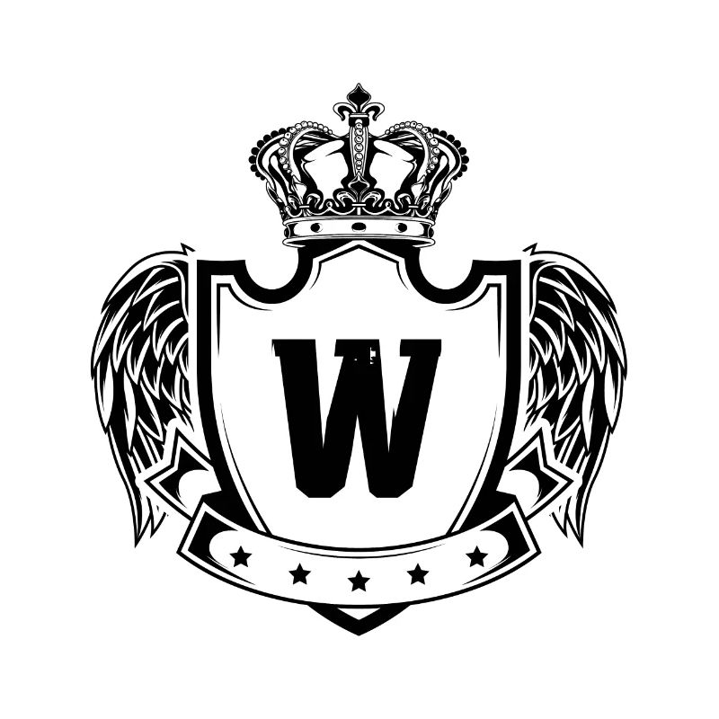 W Buchstabe Wappen
