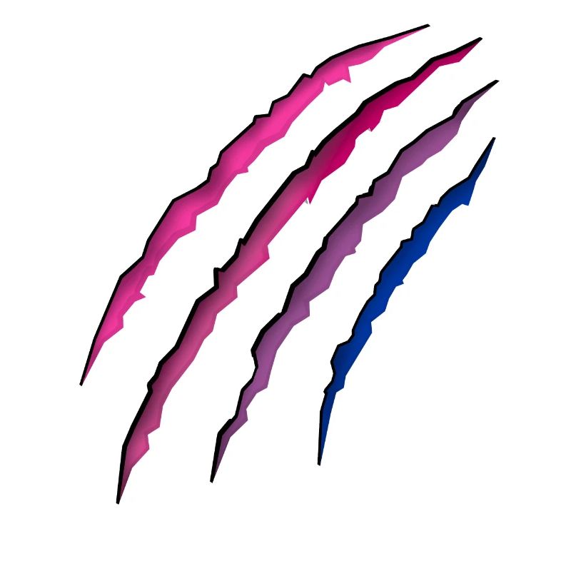 Bisexual Bi Pride Flag Scratch