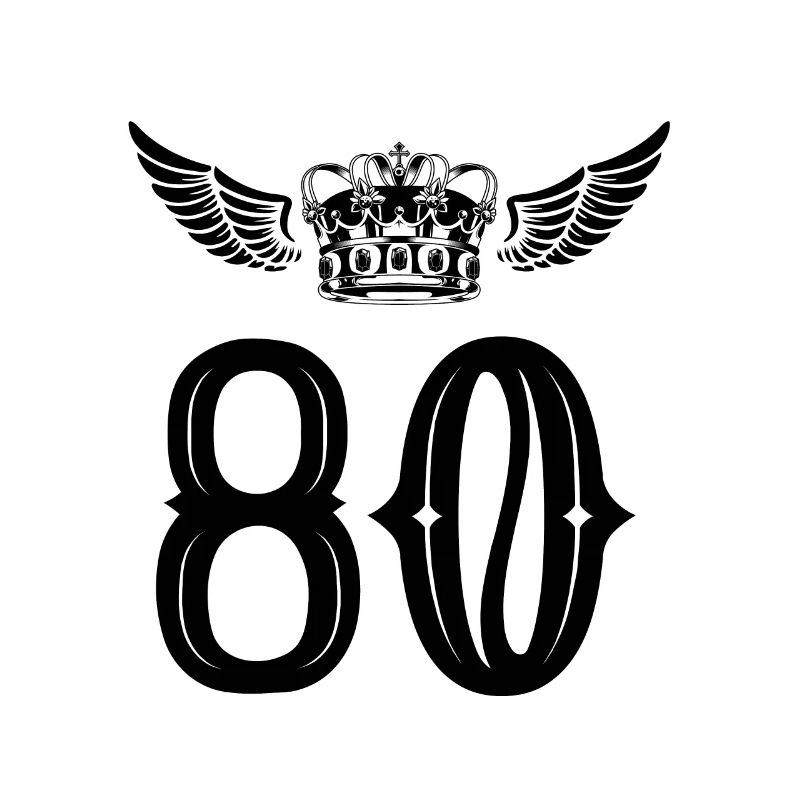 80 Zahl Krone