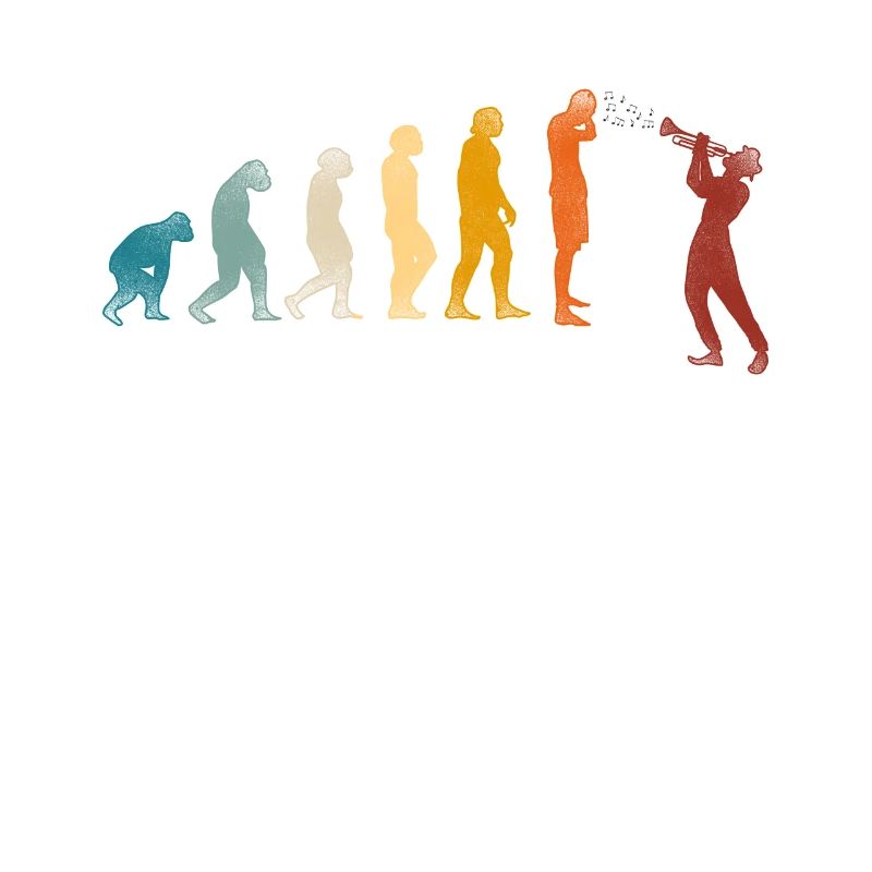 Trumpet Player Evolution Retro