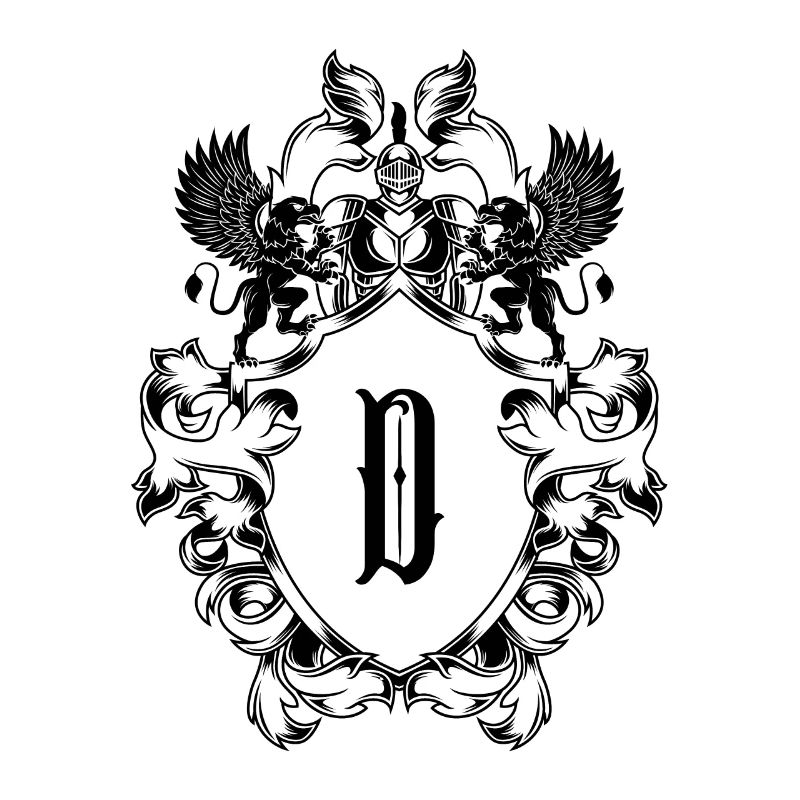 D Buchstabe Wappen