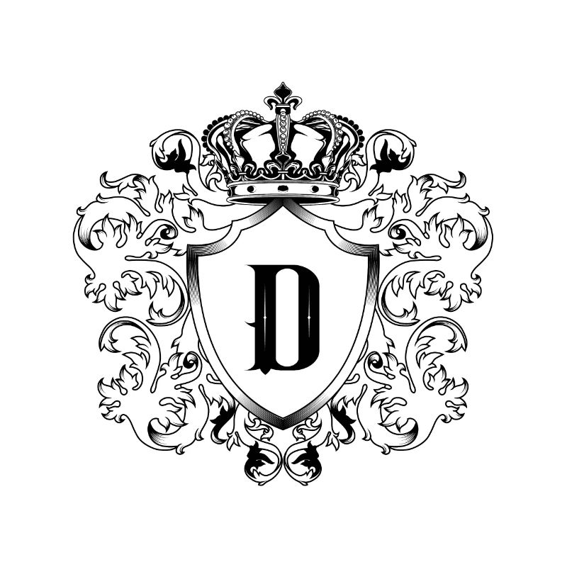 D Buchstabe Wappen
