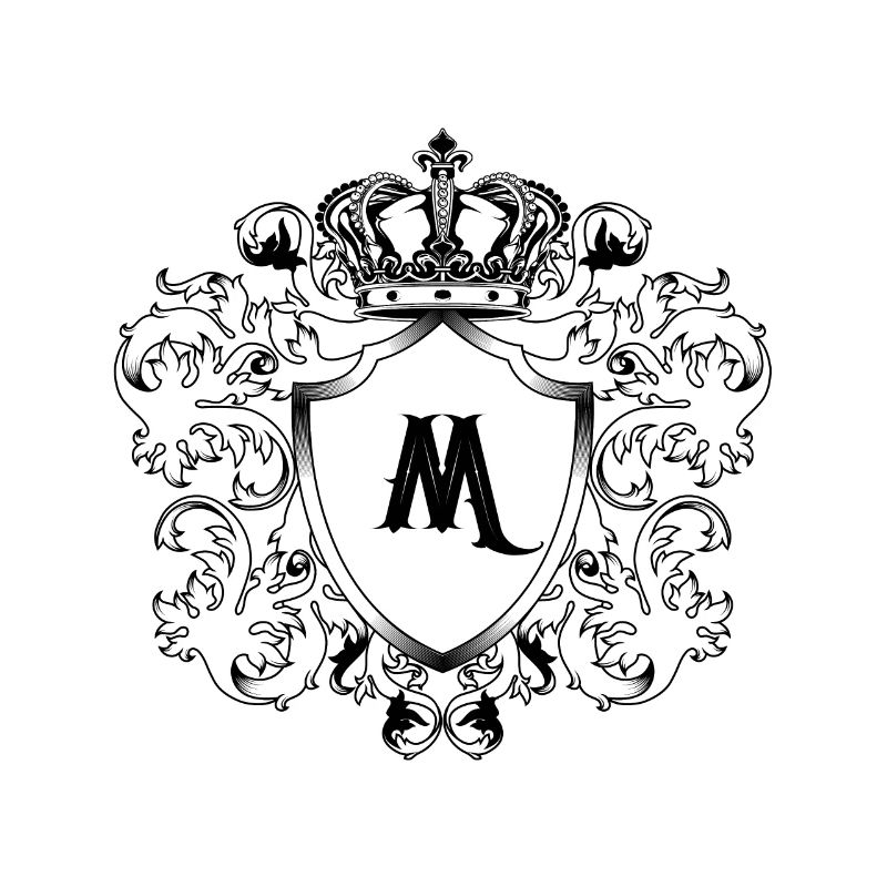 M Buchstabe Wappen