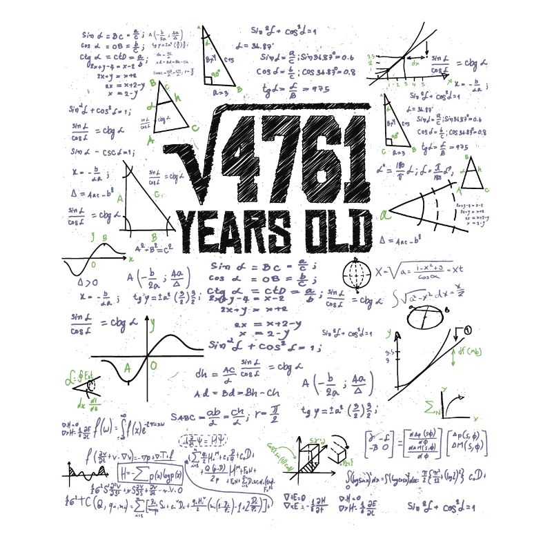 Square Root of 4761 Math Nerd 69th Birthday