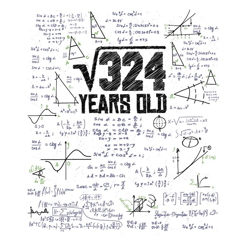 Racine carrée de 324 math nerd 18e anniversaire