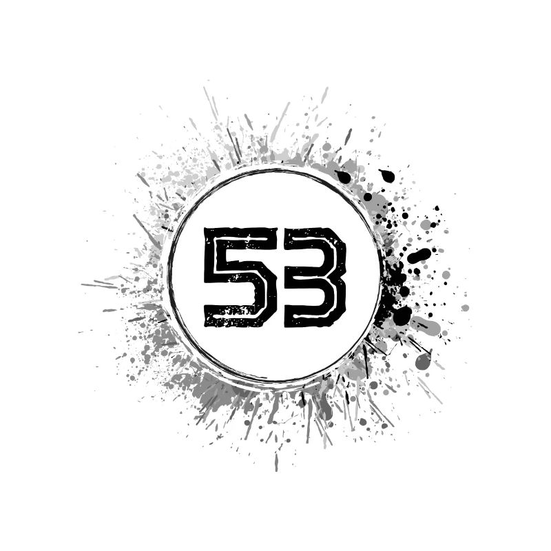 53 Zahl Klecks