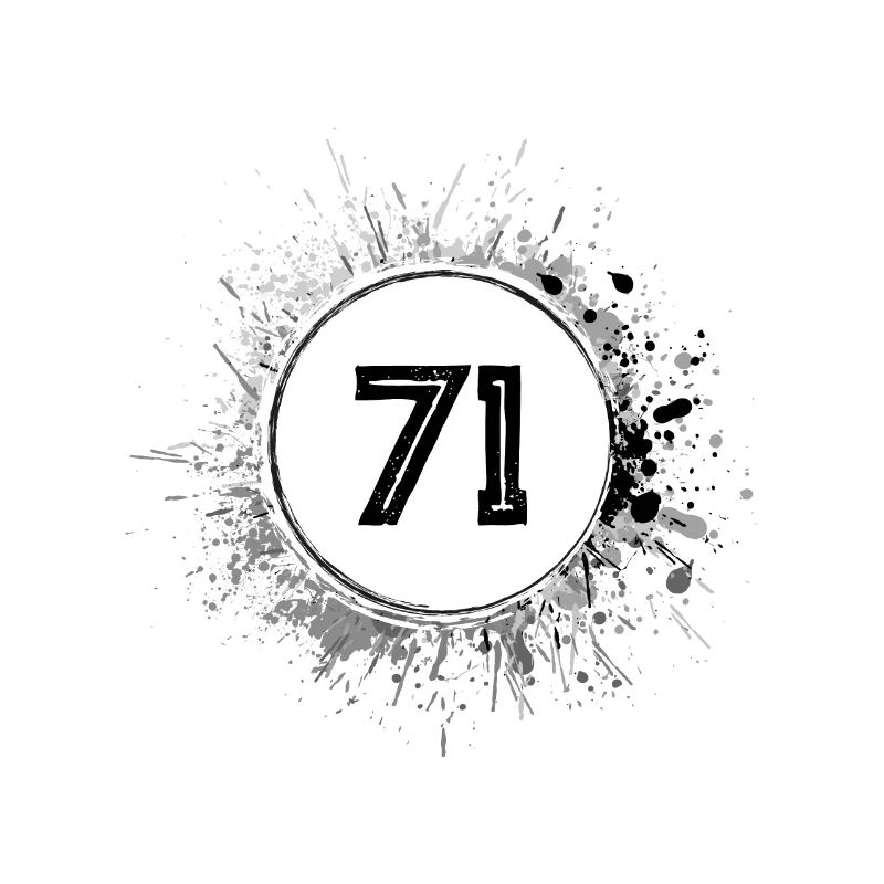 71 Zahl Klecks