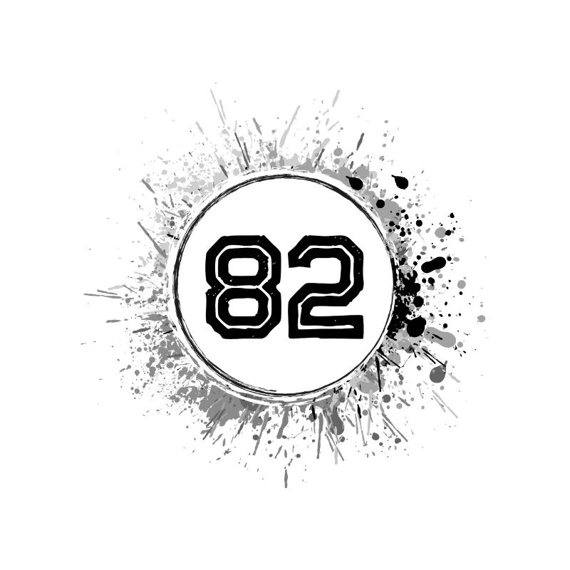 82 Zahl Klecks