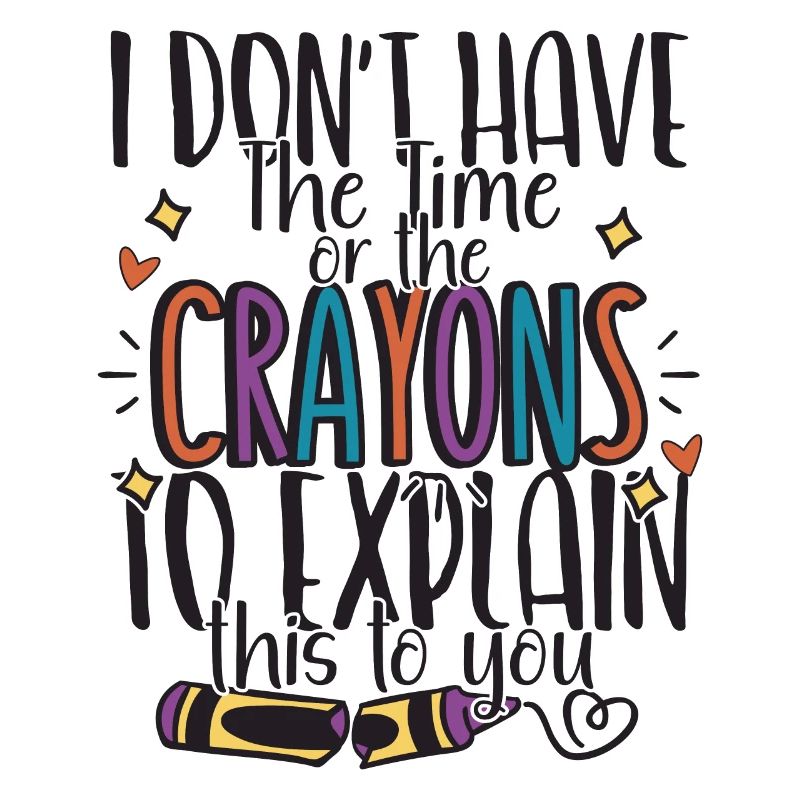 Ich habe nicht die Zeit oder die Buntstifte