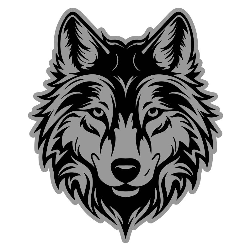 Silhouette de loup