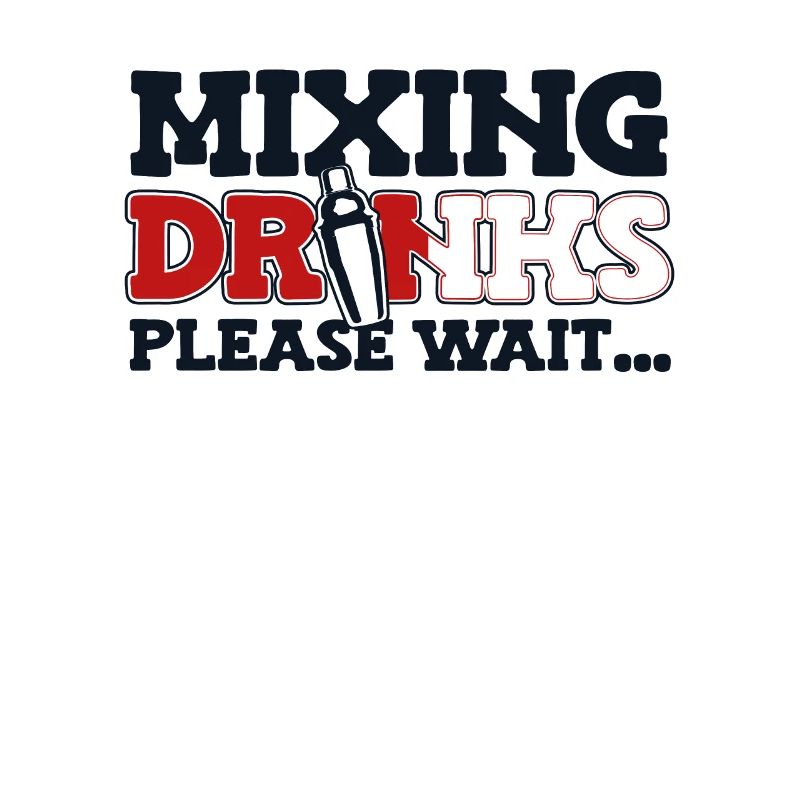Mixing Drinks Please Wait Barmann Bartender