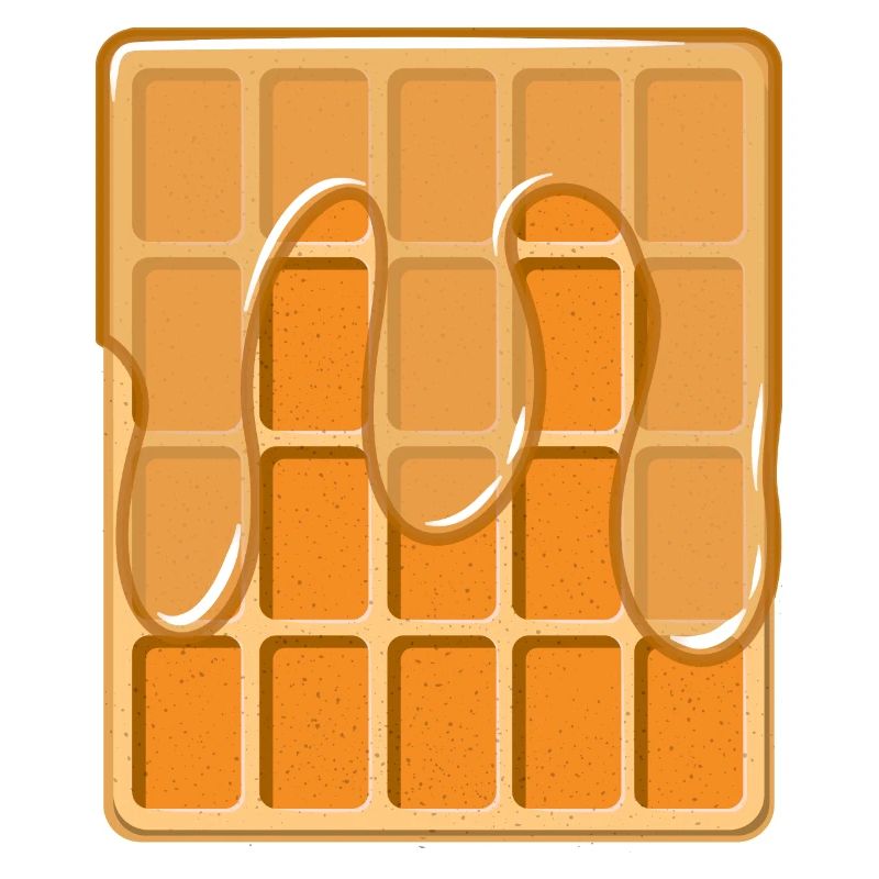 Waffel mit Sirup