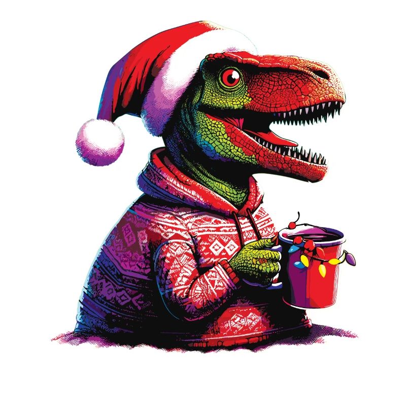 Dino trinkt Glühwein