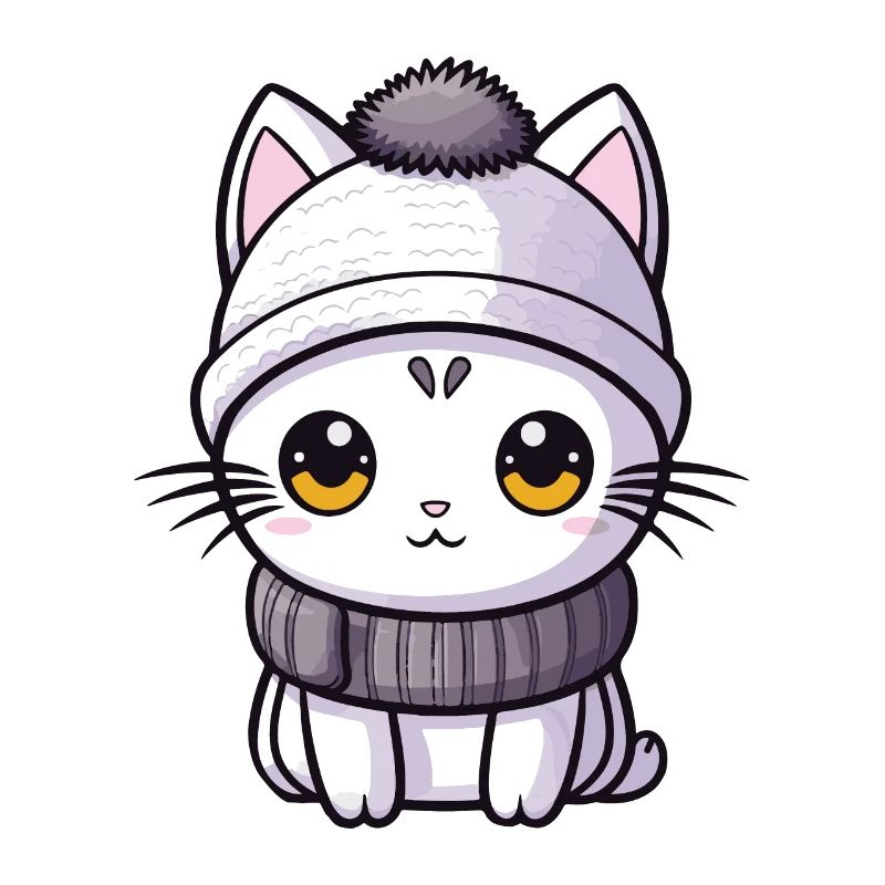 Bande dessinée d’hiver de chat