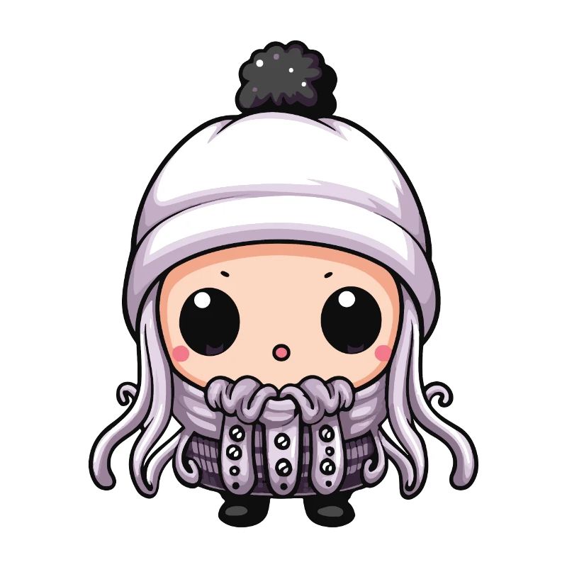Oktopus Winter Krake Comic