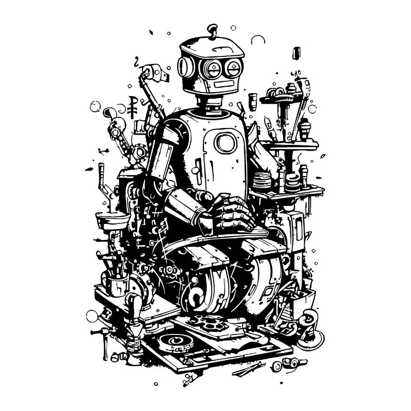 Scrap Garbage Workshop Garages Robot