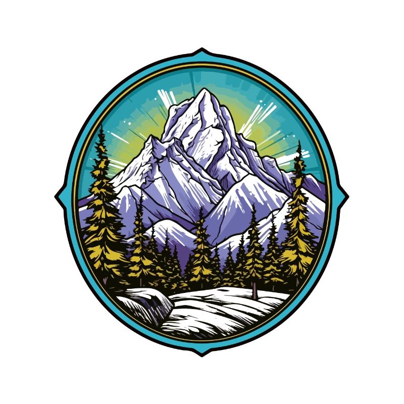 Landschaft Berge Wappen