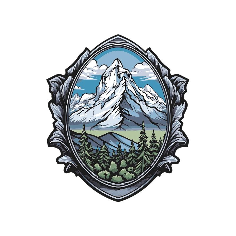 Mountains Winter Symbol