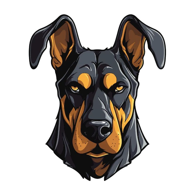 Doberman Hund Kopf