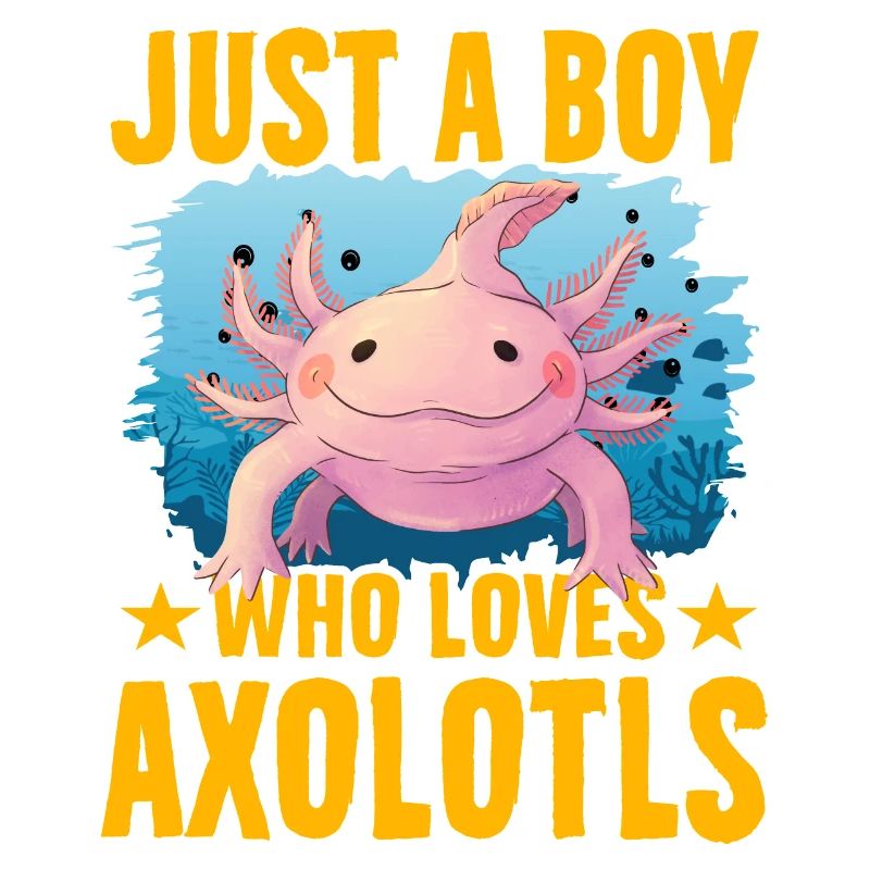 Nur ein Junge, der Axolotl liebt