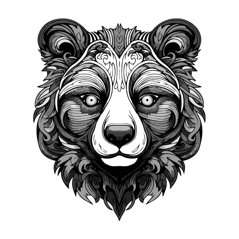 Panda Tier Kopf
