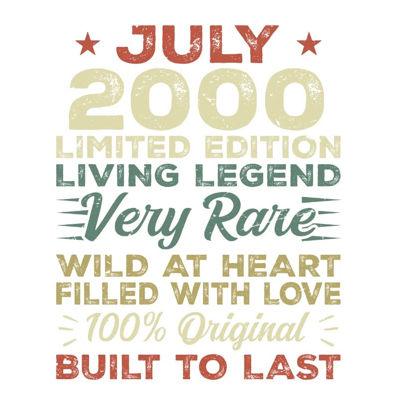 Geschenk Juli 2000 Jubiläum Juli 2000 Geburtstag