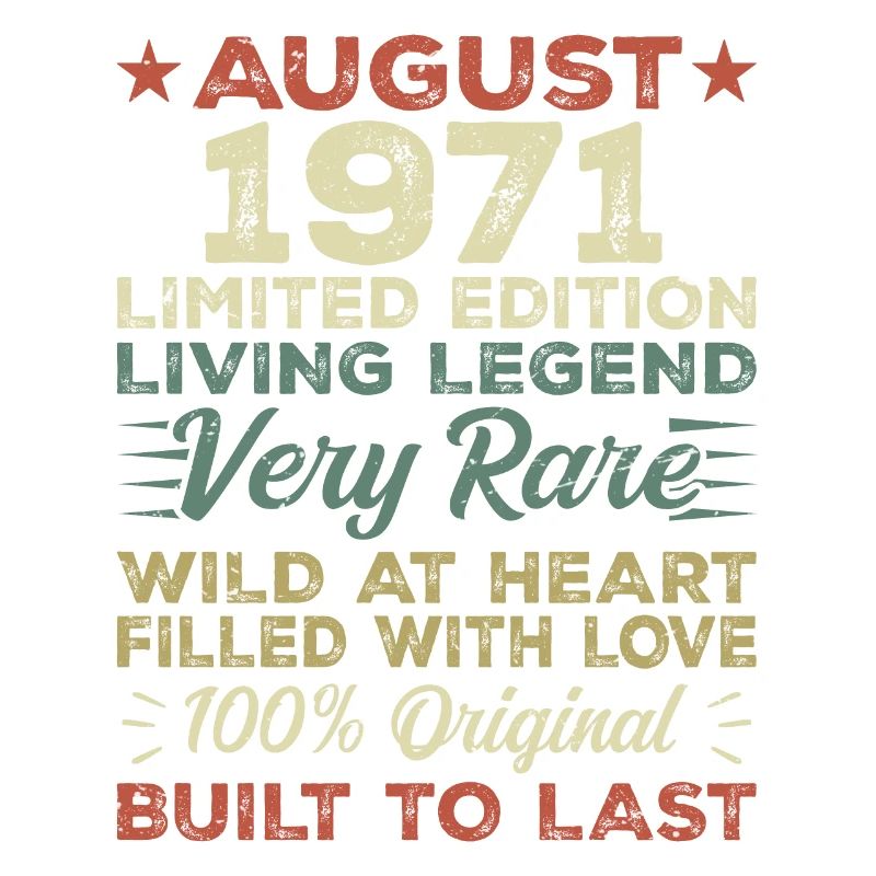 August 1971 - Gift idea for August 1971 - 1971