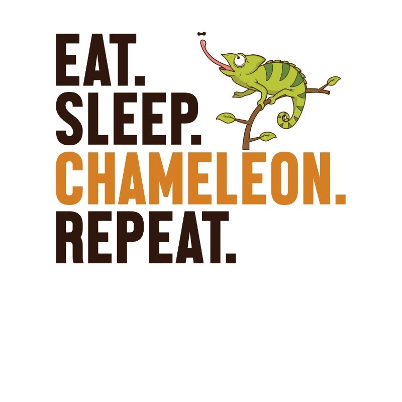 Eat Sleep Chameleon Repeat Veiled Panther Lover